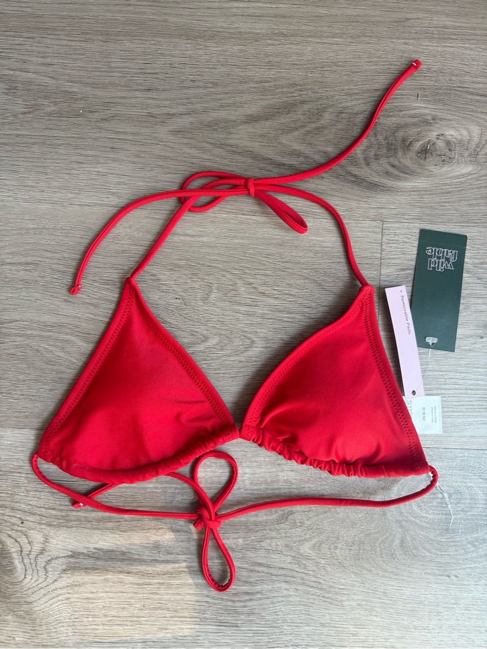 Wild Fable Red Triangle Bikini Top